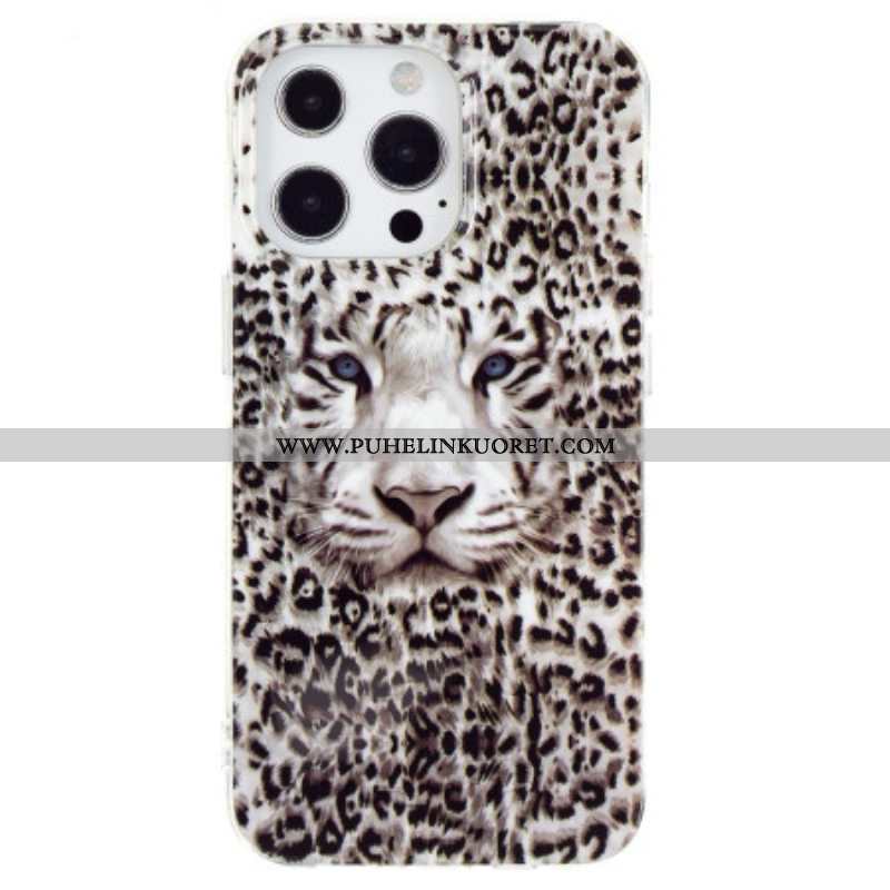 Case iPhone 15 Pro Fluoresoiva Leopardi