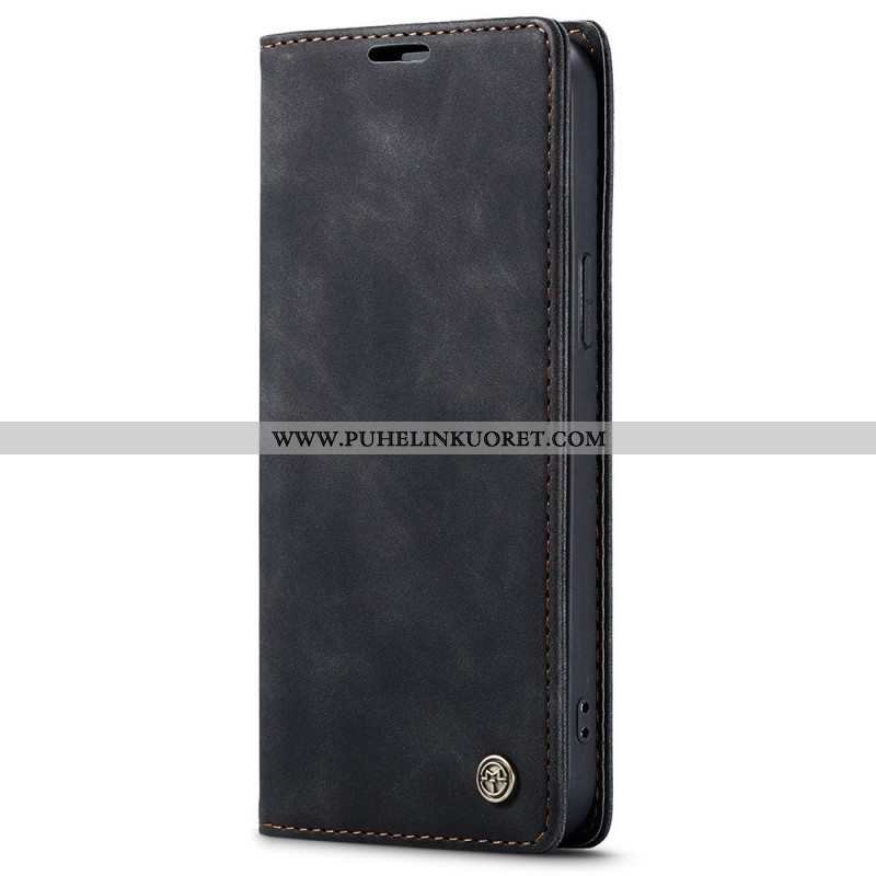 Puhelinkuoret iPhone 15 Kotelot Flip Vintage Faux Leather Caseme