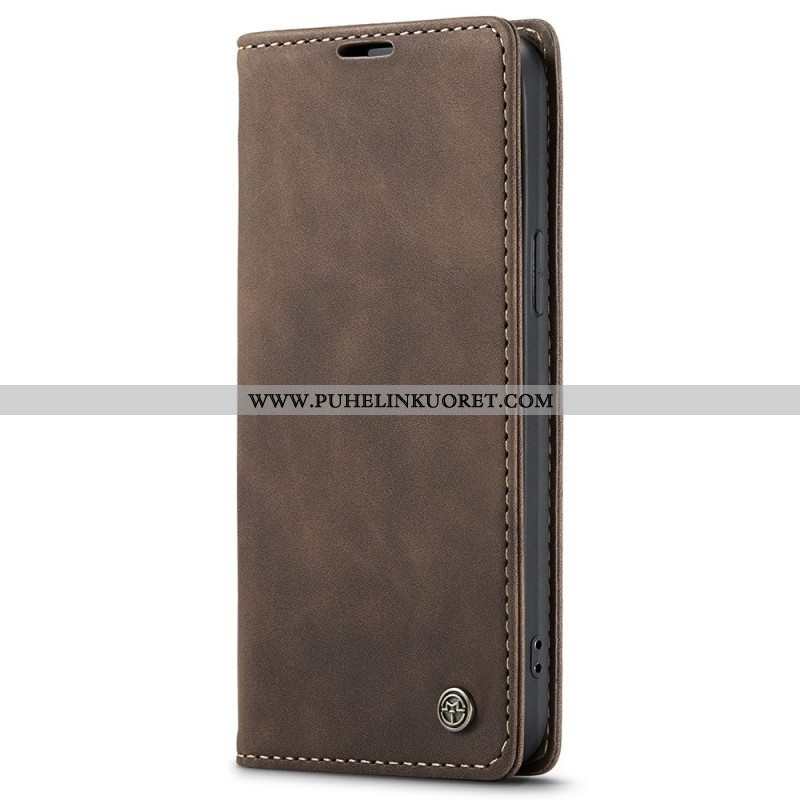 Puhelinkuoret iPhone 15 Kotelot Flip Vintage Faux Leather Caseme