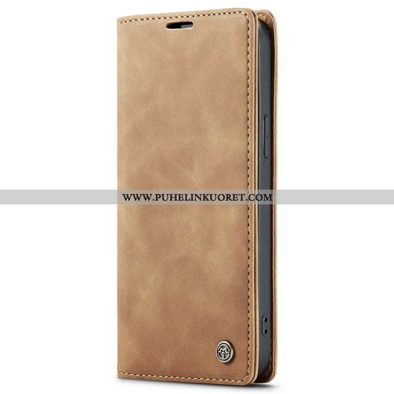 Puhelinkuoret iPhone 15 Kotelot Flip Vintage Faux Leather Caseme