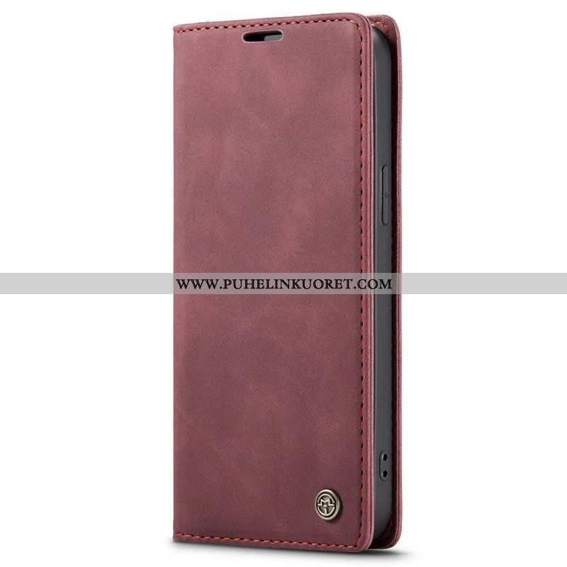 Puhelinkuoret iPhone 15 Kotelot Flip Vintage Faux Leather Caseme