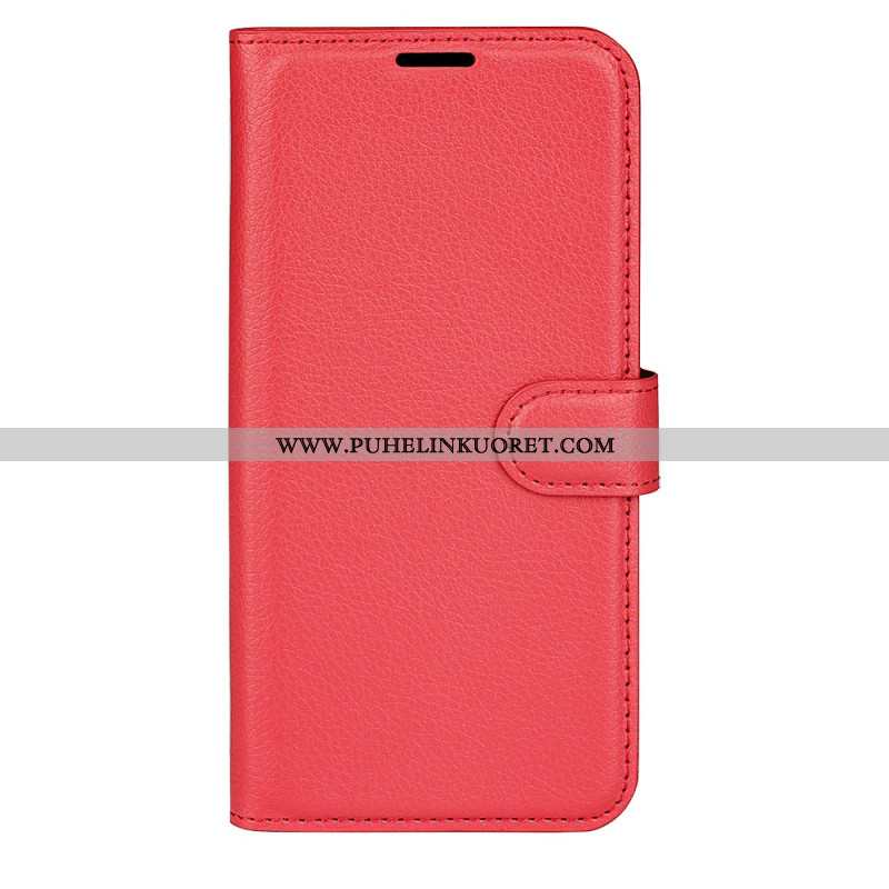 Kotelot Oneplus 12 5g Classic Litchi Faux Leather Suojakuori