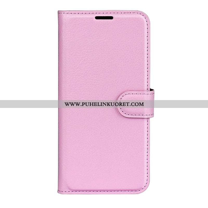 Kotelot Oneplus 12 5g Classic Litchi Faux Leather Suojakuori