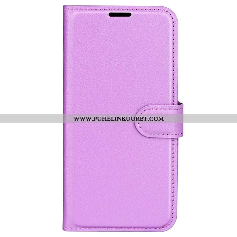 Kuoret Oneplus 12r Classic Litchi Faux Leather