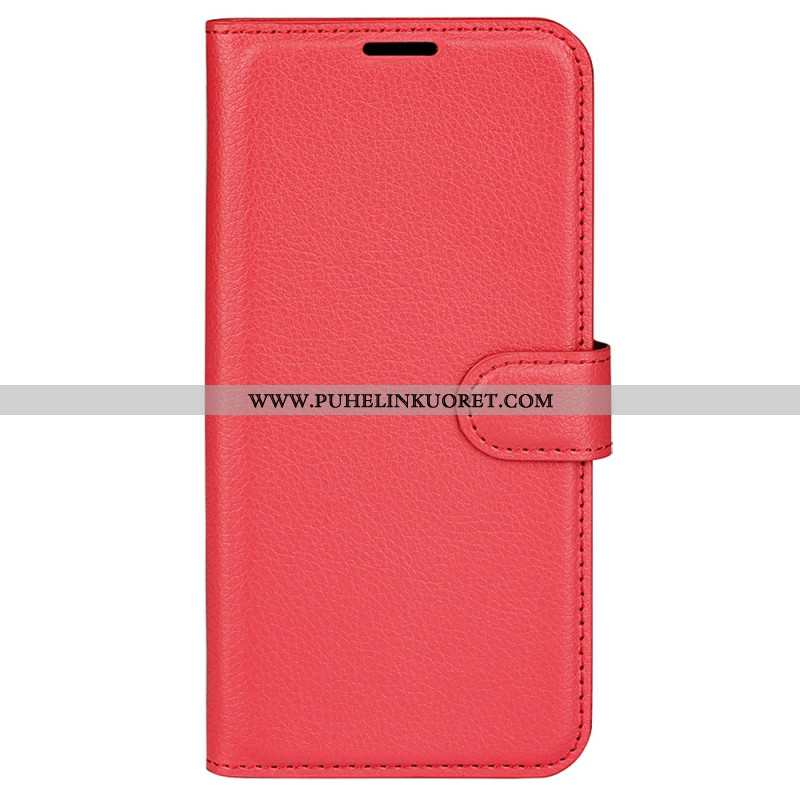 Kuoret Oneplus 12r Classic Litchi Faux Leather