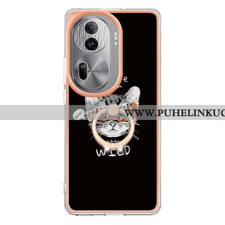 Kuori Oppo Reno 11 Pro 5g Sormuksen Tukikissa- Ja Tiikerikuvio