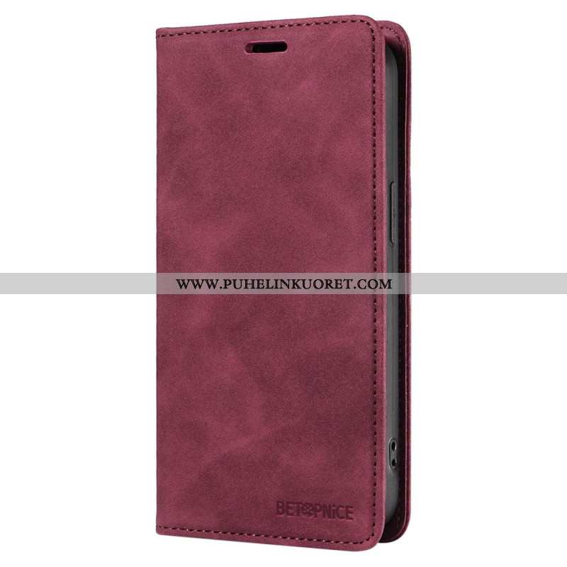 Nahkakotelo Oppo Reno 12 5g Betopnice Suede Effect Rfid-esto