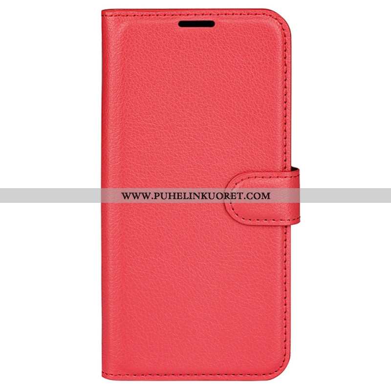 Kuoret Oppo Reno 12f 5g Classic Litchi Faux Leather