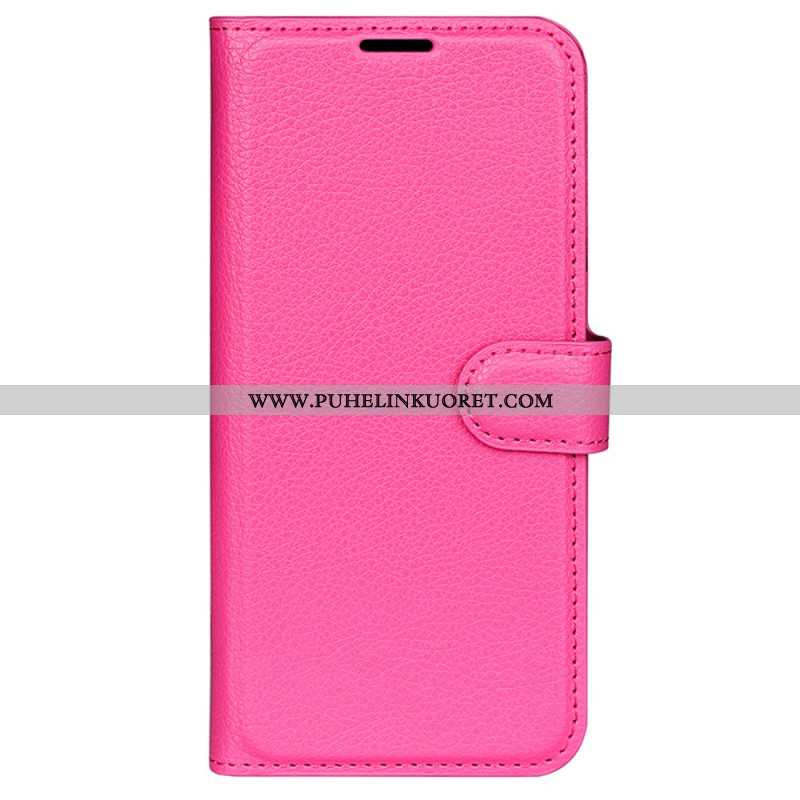 Kuoret Oppo Reno 12f 5g Classic Litchi Faux Leather