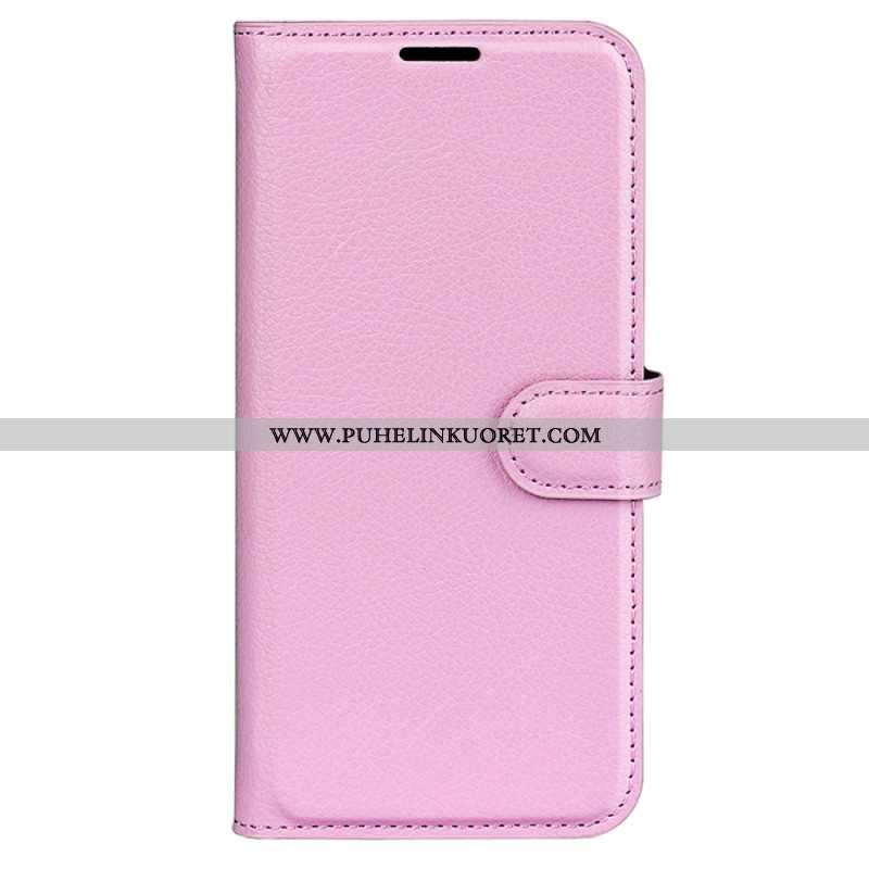 Kuoret Oppo Reno 12f 5g Classic Litchi Faux Leather