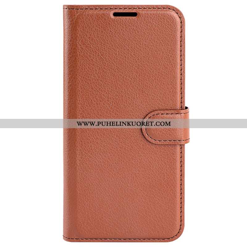 Kuoret Oppo Reno 12f 5g Classic Litchi Faux Leather