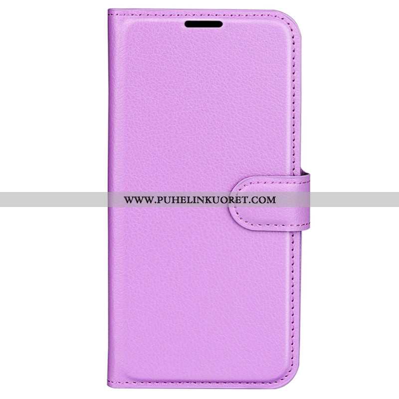 Kuoret Oppo Reno 12f 5g Classic Litchi Faux Leather