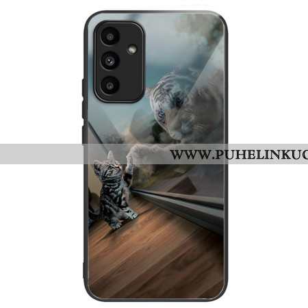 Case Samsung Galaxy A15 Puhelinkuoret Karkaistu Lasi Kissapeili