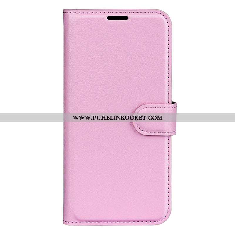 Nahkakotelo Samsung Galaxy A55 5g Classic Litchi Faux Leather