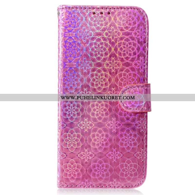 Nahkakotelo Samsung Galaxy A55 5g Strappy Disco -tyyli