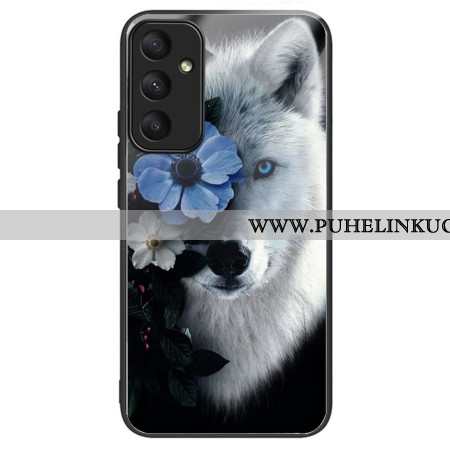 Kuori Samsung Galaxy A55 5g Tempered Glass Wolf Floral