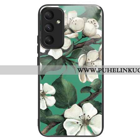 Case Samsung Galaxy A55 5g Puhelinkuoret Karkaistu Lasi Valkoiset Kukat