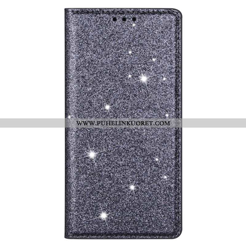 Nahkakotelo Samsung Galaxy A55 5g Glitteriä