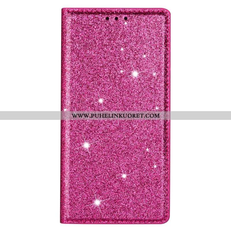 Nahkakotelo Samsung Galaxy A55 5g Glitteriä