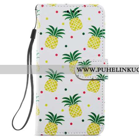 Kotelot Samsung Galaxy S24 5g Ananas Hihnalla Suojakuori