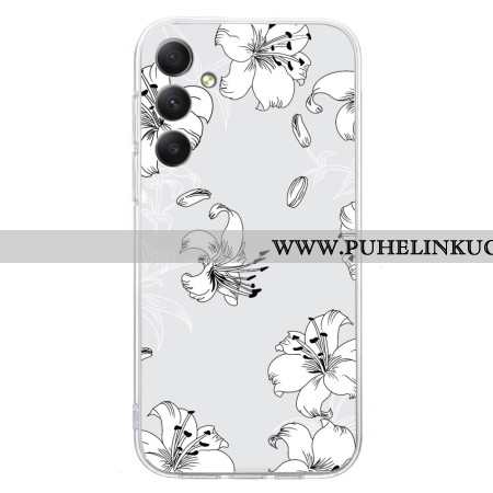 Case Samsung Galaxy S24 Fe Puhelinkuoret Valkoisia Kukkia