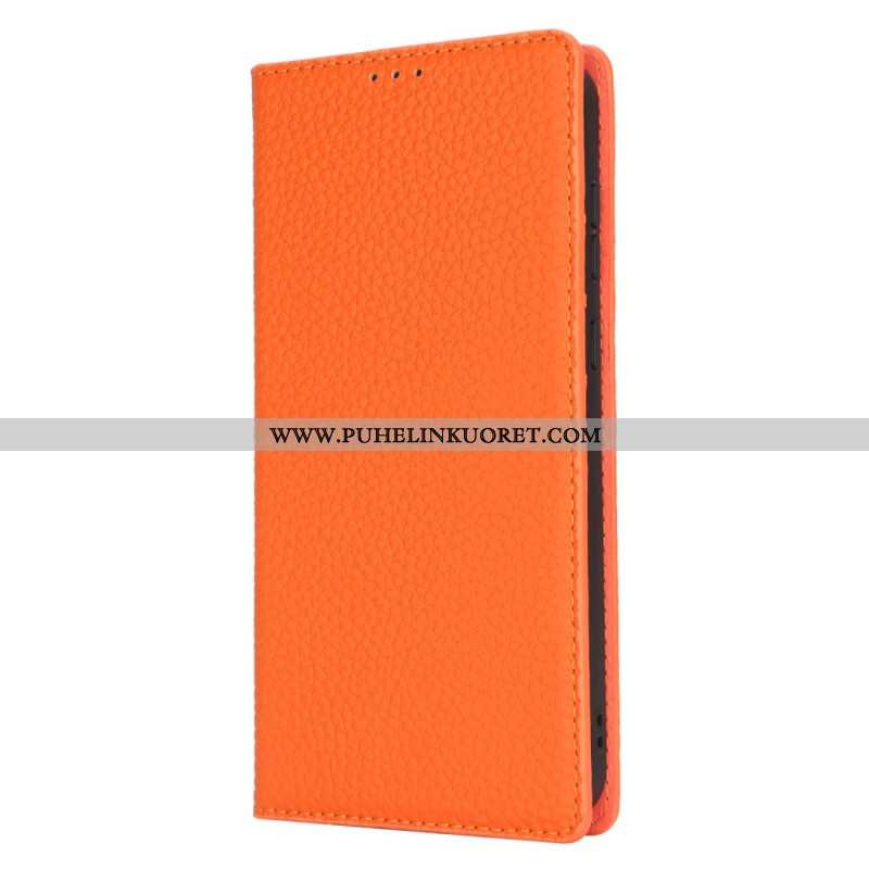 Nahkakotelo Samsung Galaxy S24 Fe Litchi Texture Leather