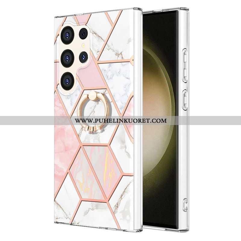 Case Samsung Galaxy S24 Ultra 5g Puhelinkuoret Marble Effect -tukirenkaalla