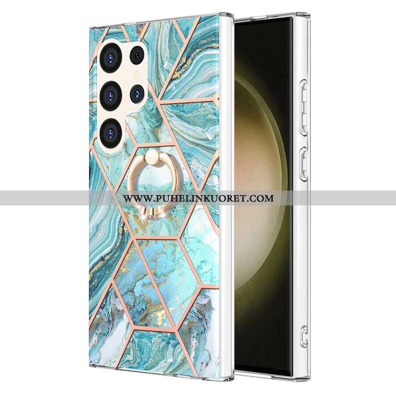 Case Samsung Galaxy S24 Ultra 5g Puhelinkuoret Marble Effect -tukirenkaalla