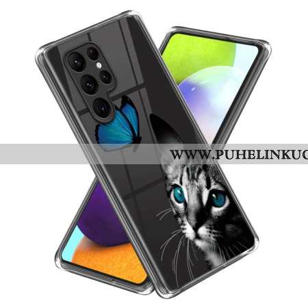 Case Samsung Galaxy S24 Ultra 5g Puhelinkuoret Kissa Ja Perhonen