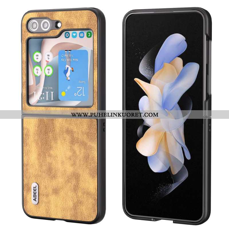 Case Samsung Galaxy Z Flip 5 Puhelinkuoret Abeel Vintage -nahkaefekti