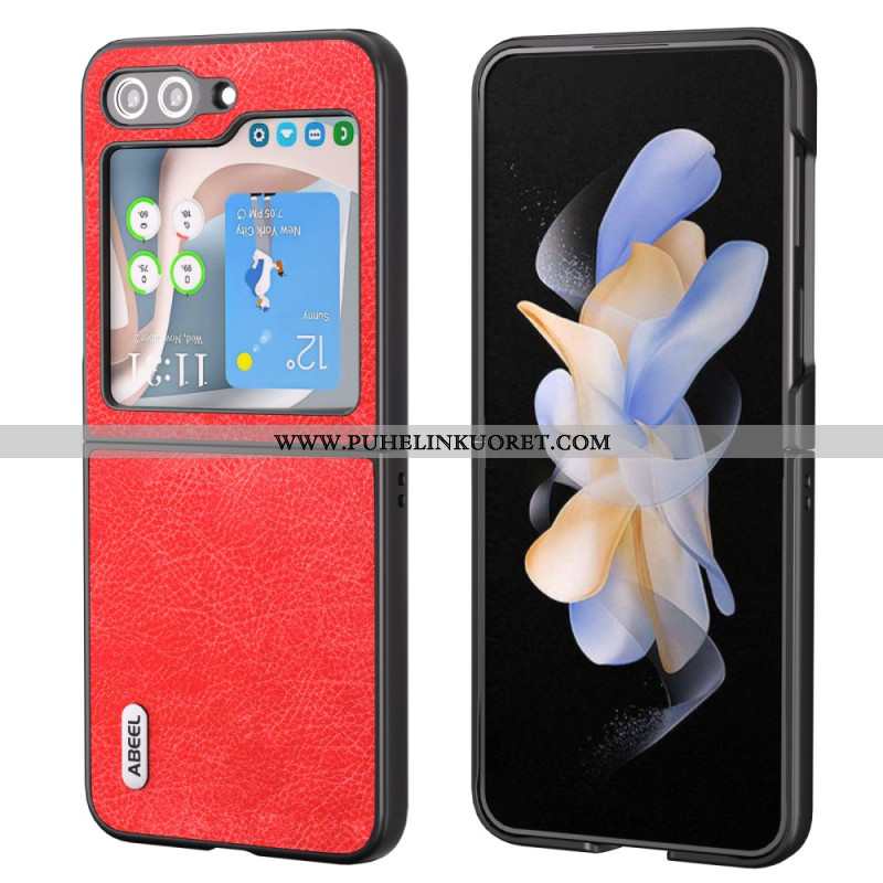 Case Samsung Galaxy Z Flip 5 Puhelinkuoret Abeel Vintage -nahkaefekti