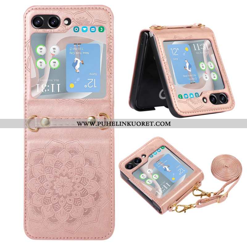 Case Samsung Galaxy Z Flip 5 Puhelinkuoret Mandala Olkahihnalla