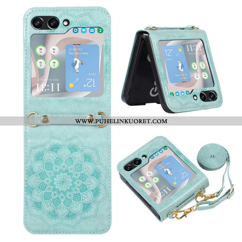 Case Samsung Galaxy Z Flip 5 Puhelinkuoret Mandala Olkahihnalla