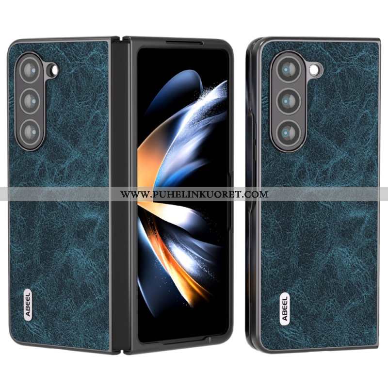 Kuori Samsung Galaxy Z Fold 5 Litsi Keinonahkaa Abeel