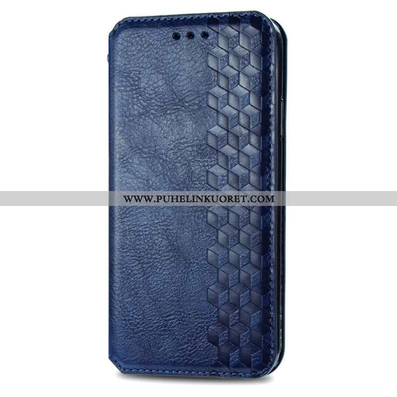 Nahkakotelo Xiaomi Redmi Note 13 5g Vintage Leather Effect -timantit Suojakuori