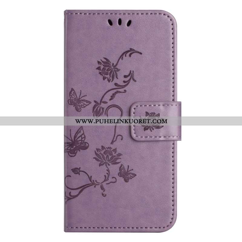 Kotelot Xiaomi Redmi Note 13 5g Strap Flowers Suojakuori