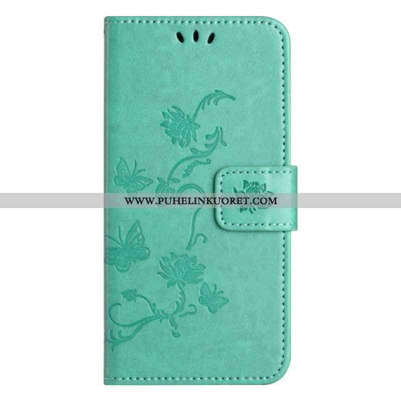 Kotelot Xiaomi Redmi Note 13 5g Strap Flowers Suojakuori