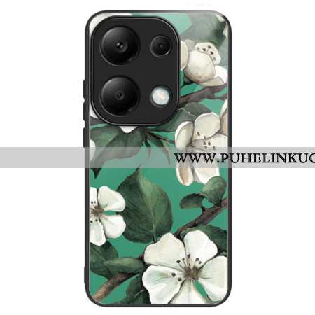 Case Xiaomi Redmi Note 13 Pro 4g Puhelinkuoret Karkaistu Lasi Valkoiset Kukat