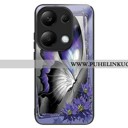 Case Xiaomi Redmi Note 13 Pro 4g Puhelinkuoret Purple Butterfly Tempered Glass