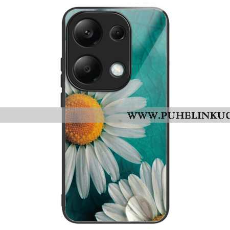 Kuori Xiaomi Redmi Note 13 Pro 4g Tempered Glass Daisies Suojakuori