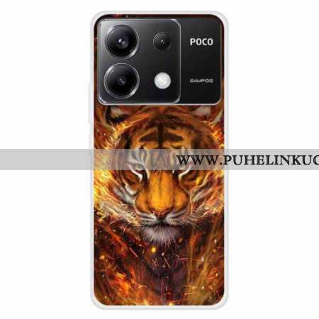 Kuori Xiaomi Redmi Note 13 Pro 5g Tiger In Flame Suojakuori