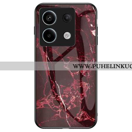 Puhelinkuoret Xiaomi Redmi Note 13 Pro 5g Punaista Marmoria Karkaistua Lasia