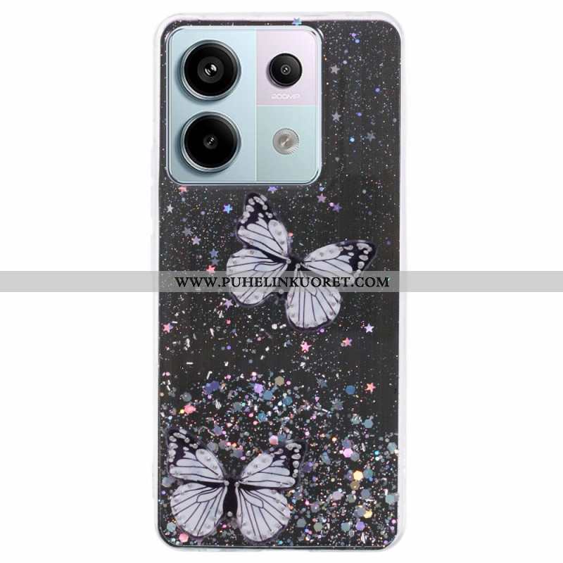 Kuori Xiaomi Redmi Note 13 Pro 5g Perhoset Glitter