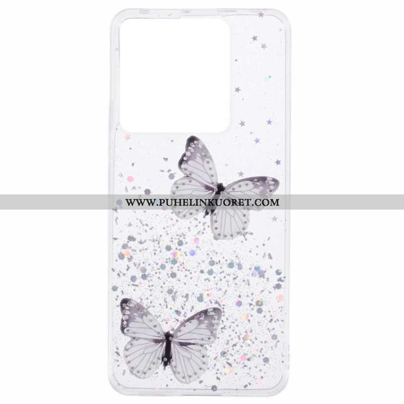 Kuori Xiaomi Redmi Note 13 Pro 5g Perhoset Glitter