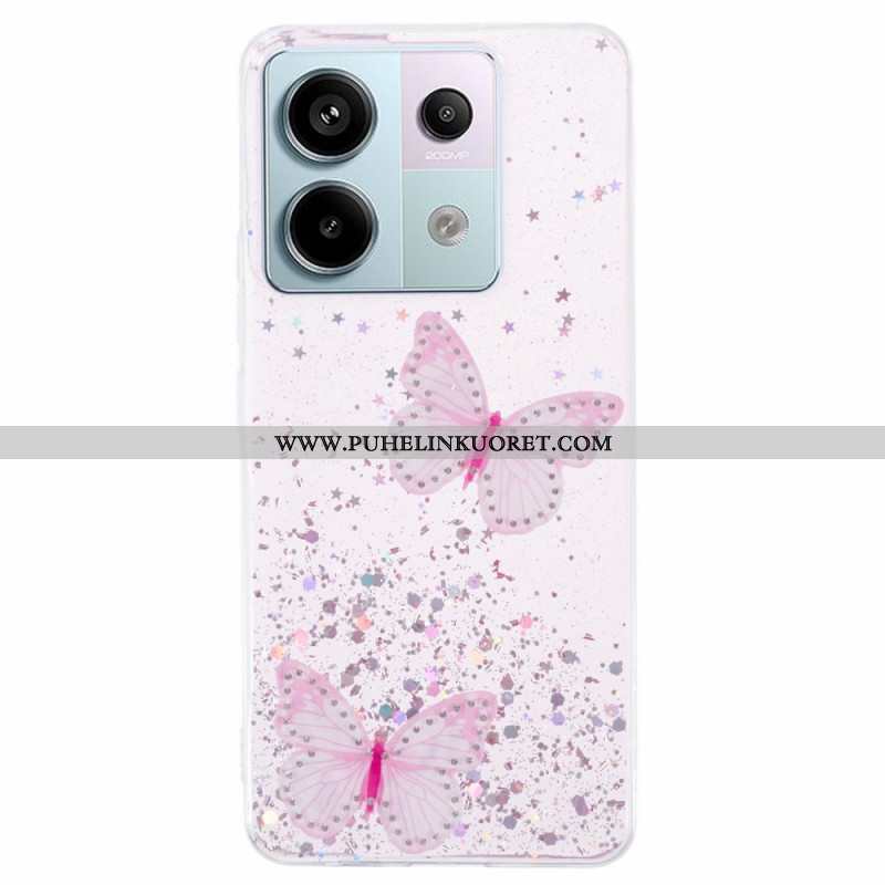 Kuori Xiaomi Redmi Note 13 Pro 5g Perhoset Glitter