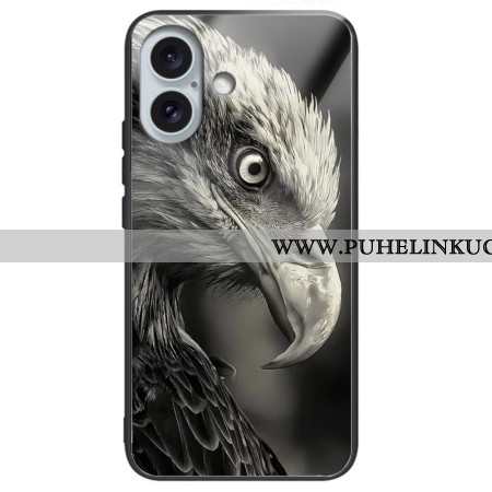 Kuori iPhone 16 Plus Eagle Printed Tempered Glass