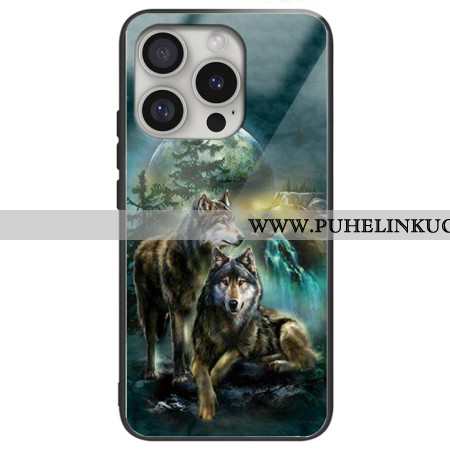 Kuori iPhone 16 Pro Tempered Glass Wolves