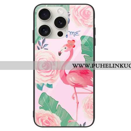 Kuori iPhone 16 Pro Flamingo Karkaistu Lasi