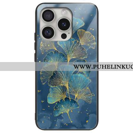 Case iPhone 16 Pro Puhelinkuoret Karkaistu Lasi Ginkgo Leaves