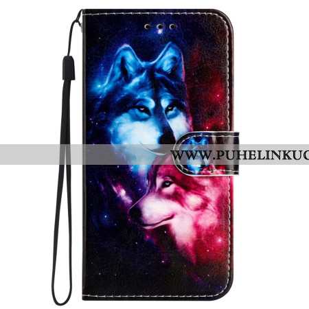 Kotelot iPhone 16 Pro Lanyard Wolves